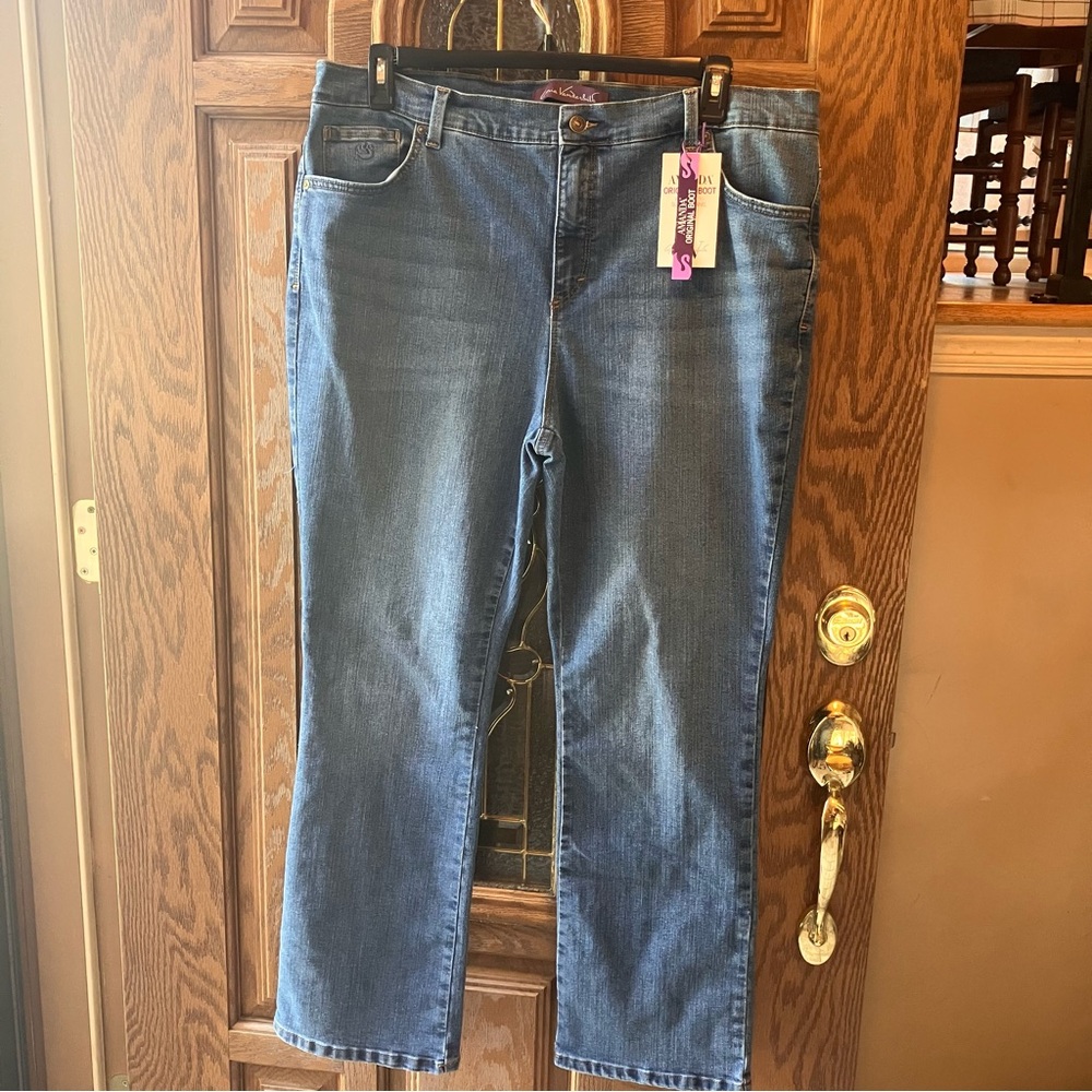 Gloria Vanderbilt Women's Amanda Original Bootcut Blue Jeans size 18W